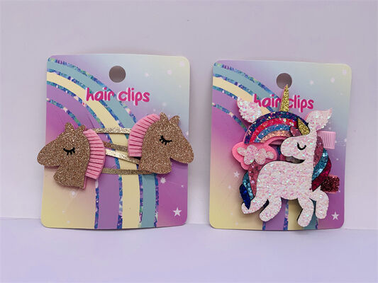 Unicorn Childrens Hair Accessories Alligator Clips Rainbow Cute Star