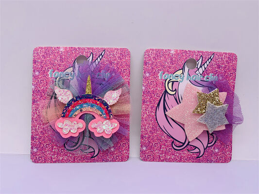 Unicorn Childrens Hair Accessories Alligator Clips Rainbow Cute Star