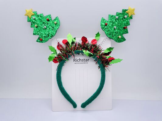Portable Party Christmas Tree Hairband , Multiscene Cute Christmas Headbands