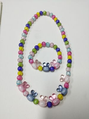 Portable Elastic Childrens Beaded Necklace , Multiscene Kids Beaded Bracelets