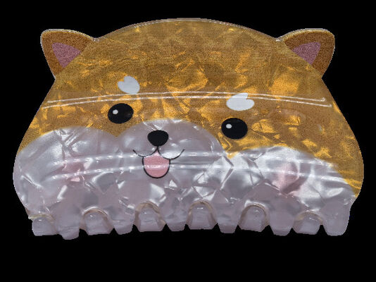 Various Colors Acetate Hair Claw Manufacturer Dog Pattern For Various Seasons