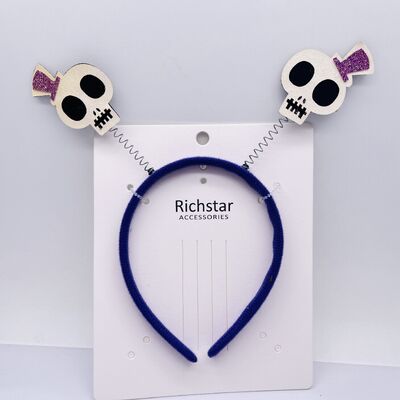 Halloween Skeleton Hairband With Customized Colors , Skeleton Headband For Adults