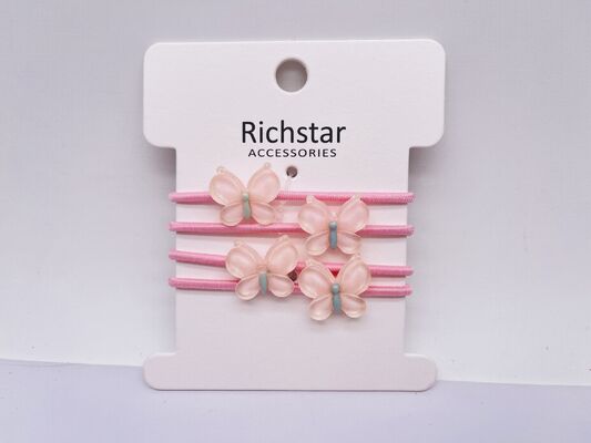 All Season and Various Design Easter Hair Ties with Plastic Butterfly