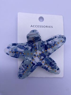 Dazzling Acrylic Starfish Hair Clips with Various Shapes and Colorful Designs