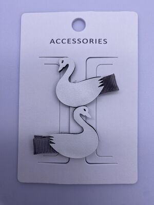 Multiple Occasion 2-Packs Swan Hair Clip for Kids with Various Colors