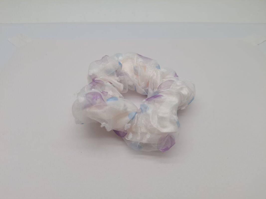 Fashion Silk Hair Ties Scrunchies With Colorful Patterns For Women Girls