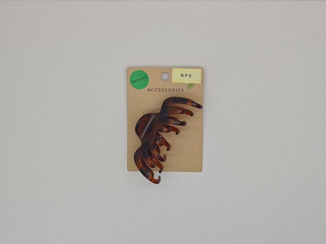 Hair Accessories With Multiple Purpose Recycled Plastic Amber Hair Claw Clips in Various Shapes