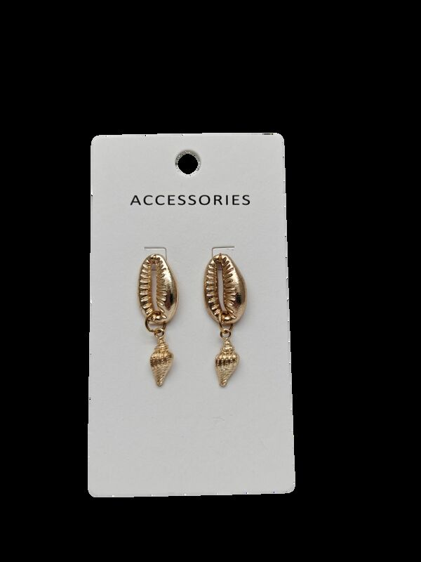 Custom ODM OEM 2025 New Wholesale Fashion Summer Beach Cowrie Shell Jewelry Pearl Earring Set for Women